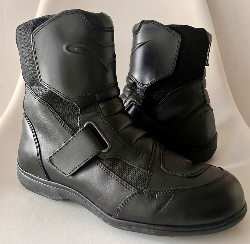 Alpinestars Ridge Waterproof Motorcycle Boots Men's US 8.5 EU 41 Black Leather